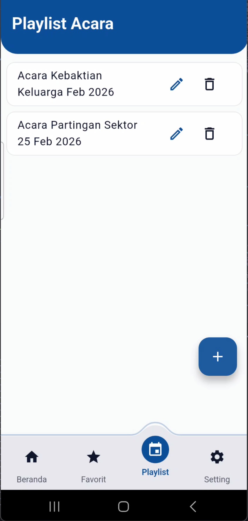 Playlist Acara Ibadah